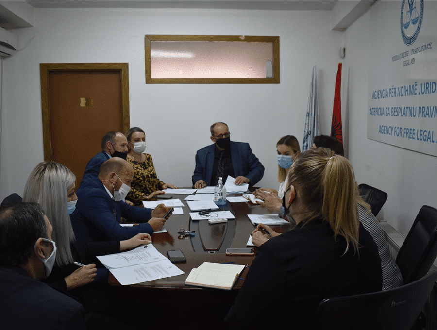 Këshilli për Ndihmë Juridike Falas mbajti takimin e rregullt mujor