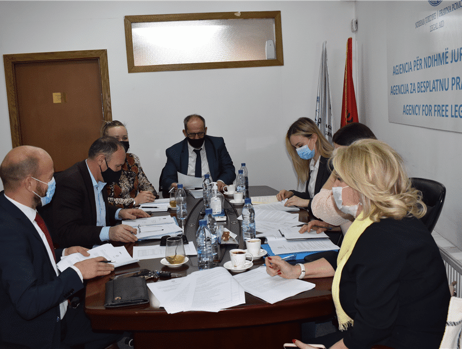 Këshilli për Ndihmë Juridike Falas mbajti takimin e rregullt mujor