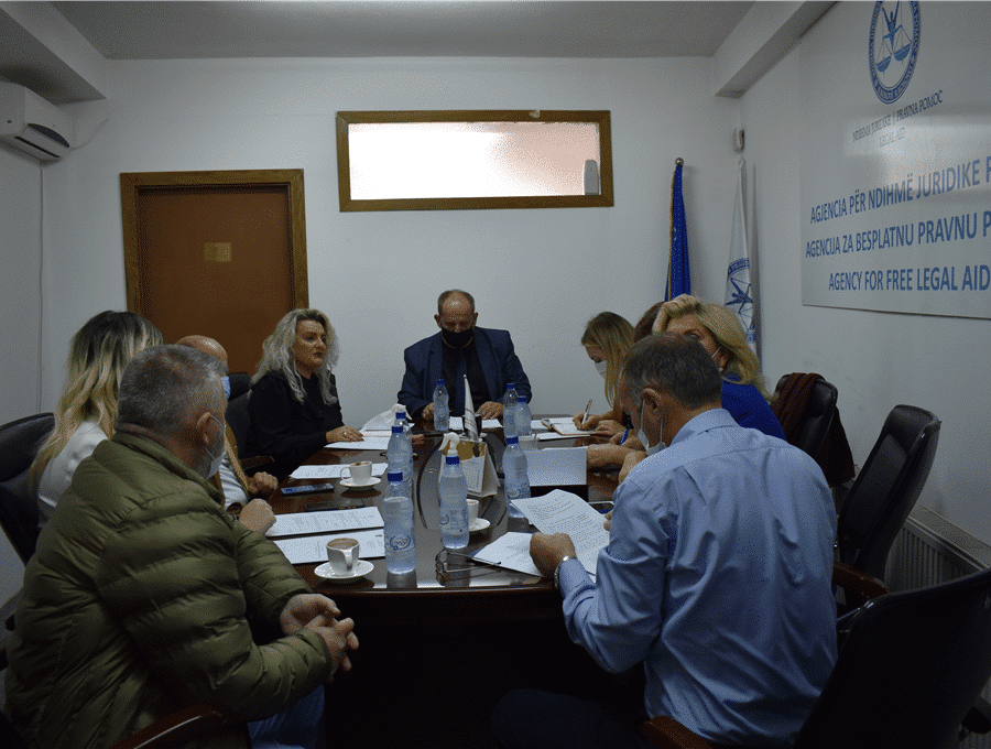 Këshilli për Ndihmë Juridike Falas mbajti takimin e rregullt mujor