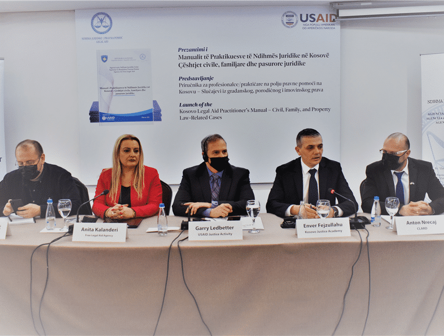 Publikohet Manuali i Praktiuesve të Ndihmës Juridike Falas në Kosovë në çështjet Civile, Familjare dhe Pasurore Juridike