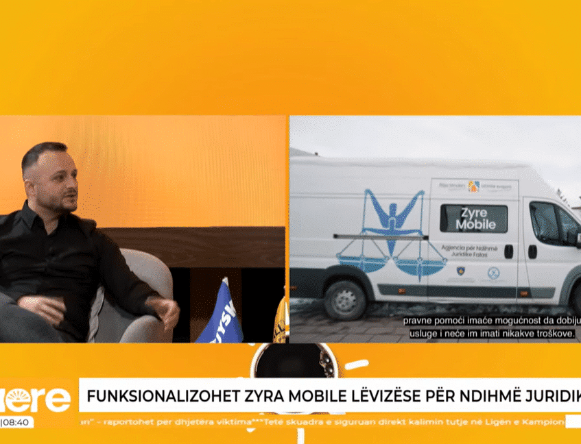 Funksionalizohet Zyra Mobile Lëvizëse për Ndihmë Juridike Falas në Komunen e Obiliqit